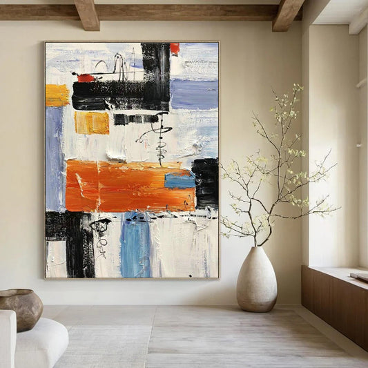 Colorful Abstract Composition Art for Creative Studio & Community Center DLZ0625