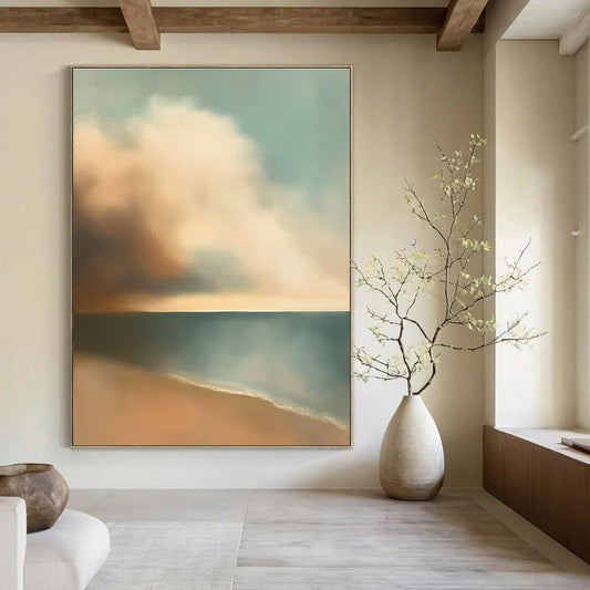 Soft Beach Abstract for Coastal - Themed Home & Relaxing Spa STSC596