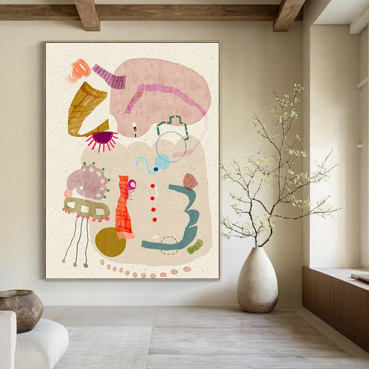 Whimsical Collage Art for Kids' Bedroom Play Corners DLZ0172