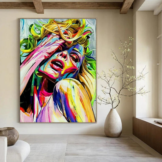 Vibrant Colorful Portrait Art for Fashion Boutique & Art Pop - up DLZ2338
