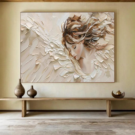 3D Angel Wings Portrait Art for Spiritual Bedroom Sanctuary DLZ2838