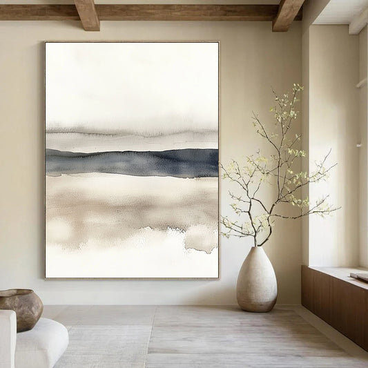 Minimalist Watercolor Stripes for Scandinavian - Style Home Office & Calming Meditation Space STSC496