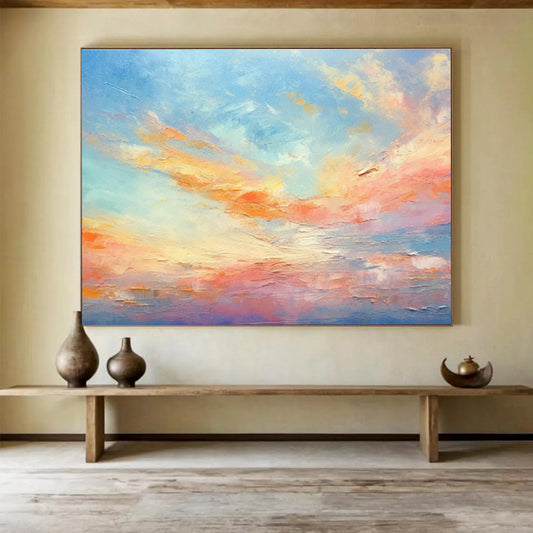 Colorful Sky Oil Painting for Bohemian - Style Bedrooms DLZ2500