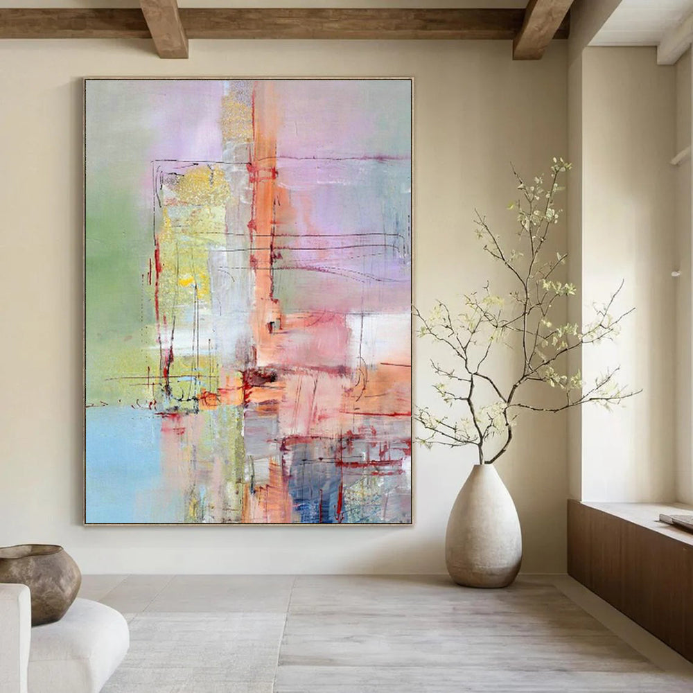 Pink - Purple Abstract Art for Bedroom & Entryway DLZ0323