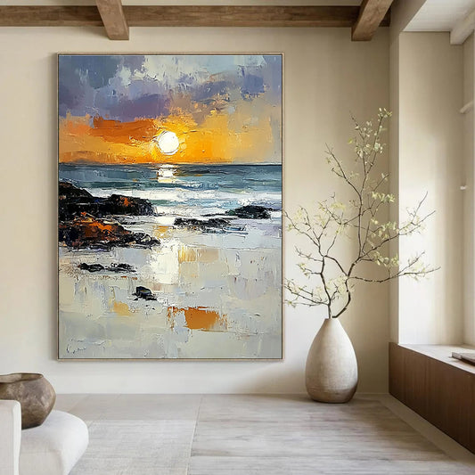 Sunset by the Sea for Romantic Hotel Room & Coastal Art Gallery STSC882