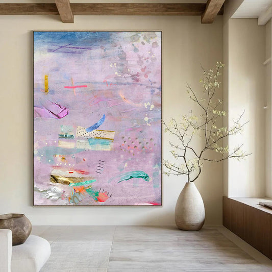 Pink - Purple Collage Art for Feminine Fashion Store Displays DLZ0144