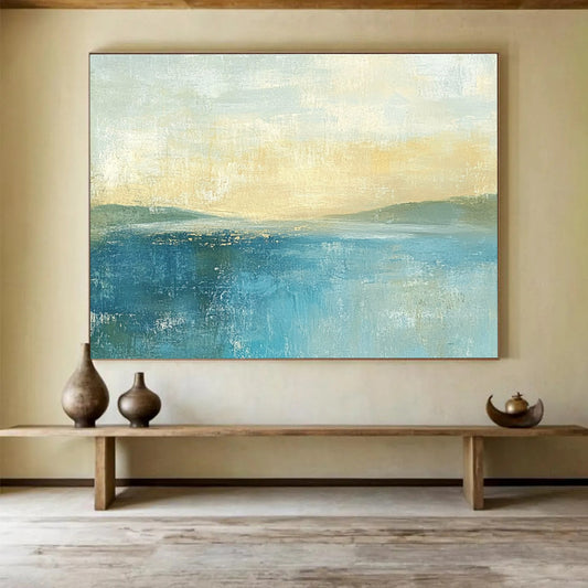 Textured Sea Sunset Art for Nautical - Themed Restaurant & Art - Focused Beach House SC085