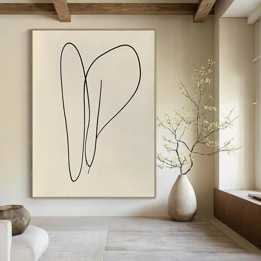 Minimalist Black Line for Contemporary Bedroom & Zen Office STSC1182