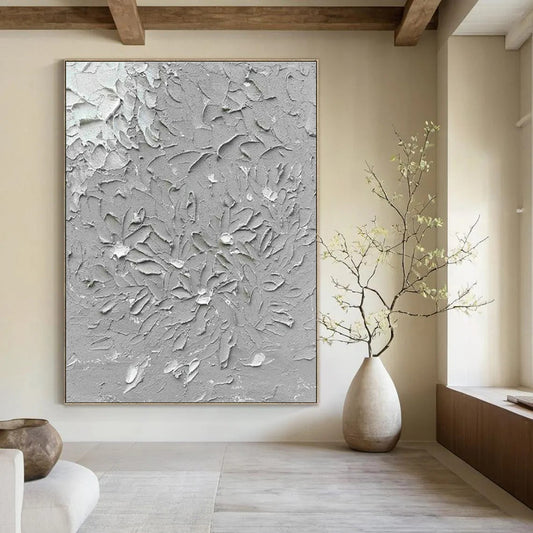 Gray Textured Wall Art for Minimalist Interior & Art - Inspired Retail Space DLZ1693