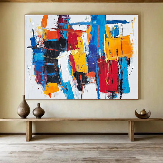 Colorful Abstract Composition Art for Creative Studio & Fashion Showroom SC262