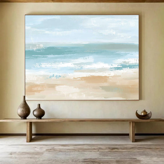 Minimalist Beach Art: Elevate Scandinavian Home & Coastal Office SC545