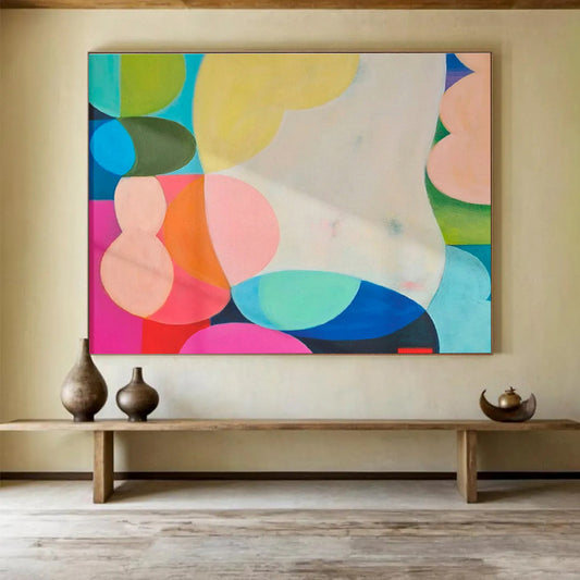 Colorful Circle Abstract Art for Playful Kids’ Rooms DLZ2440