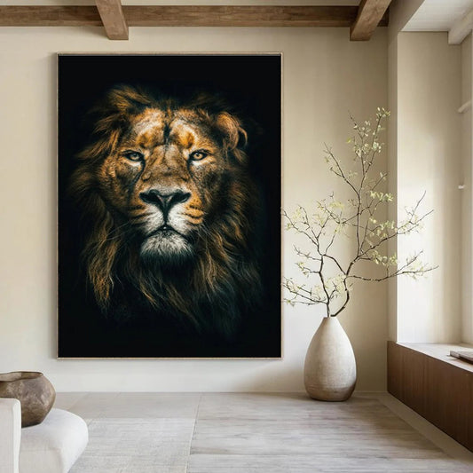 Majestic Lion Art for Safari - Themed Hotel & Men’s Grooming Lounge DLZ2318