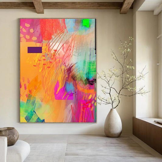 Color Explosion Abstract Art for Creative Studio & Music Festival Lounge DLZ0643