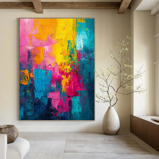 Vivid Color - Block Abstract Art for Modern Art Gallery & Trendy Retail Space DLZ1921