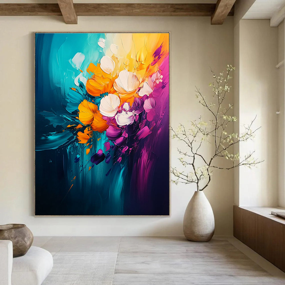 Vivid Flower Bouquet Art for Dining Room & Garden House STSC051