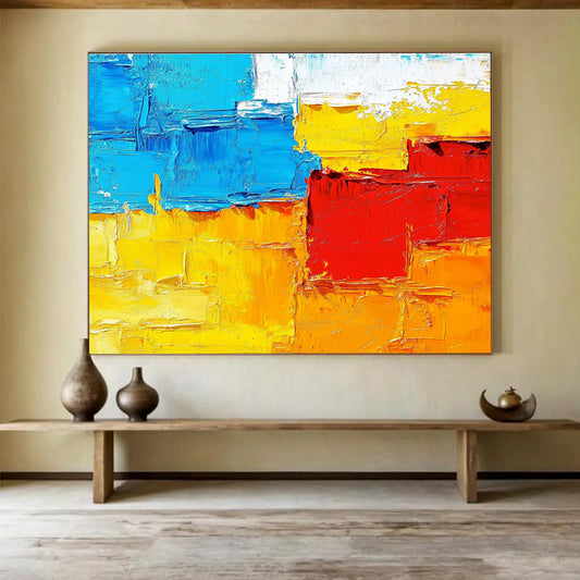 Color - Blocked Abstract Art for Contemporary Art Gallery & Vibrant Café SC261