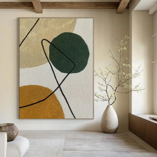 Colorful Circles with Black Lines Abstract for Kids’ Room & Studio DLZ0583