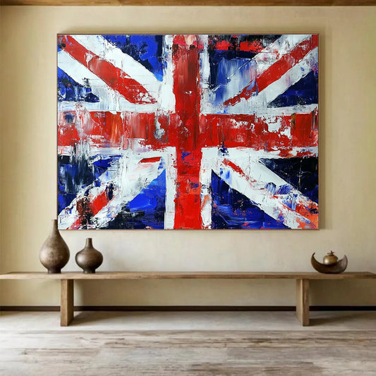 Abstract Union Jack Art for British Pub & Retro - Style Café SC200