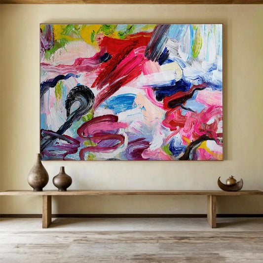 Colorful Stroke Abstract Art for Creative Studio Collaborative Spaces DLZ2681