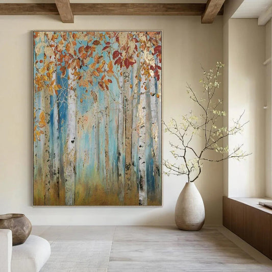 Autumn Birch Forest Art for Fall - Themed Home & Nature - Loving Studio DLZ2137