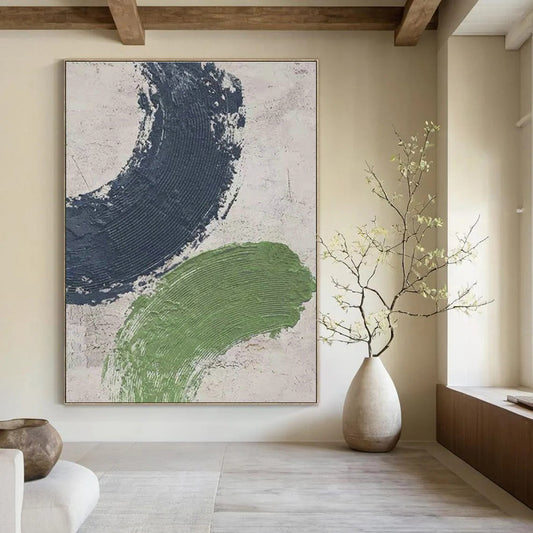 Two - Tone Textured Abstract Art for Industrial - Style Home & Art Gallery Pop - Up DLZ1079