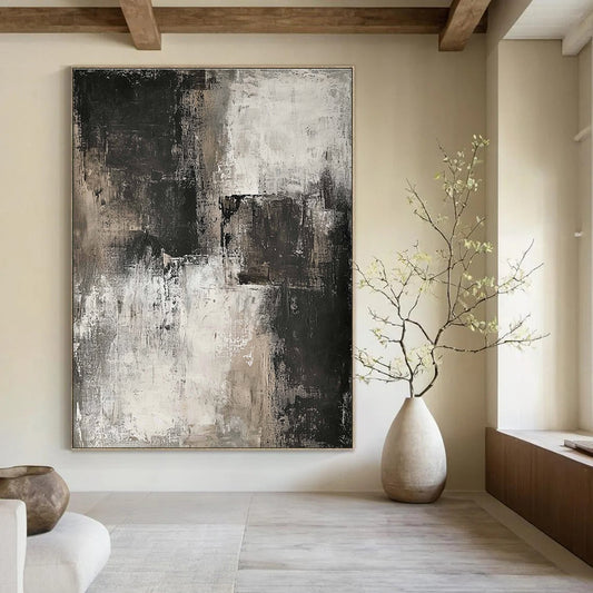 Industrial Gray Abstract Art for Loft & Gallery STSC069