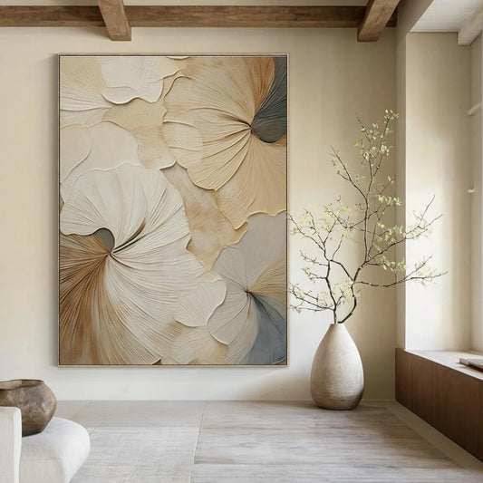 3D Ginkgo Leaf Art for Elegant Living Room & Spa Retreat DLZ1390