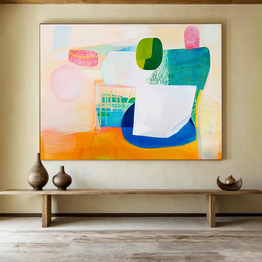 Whimsical Colorful Abstract: Playful Art for Playrooms & Bohemian Cafés SC518