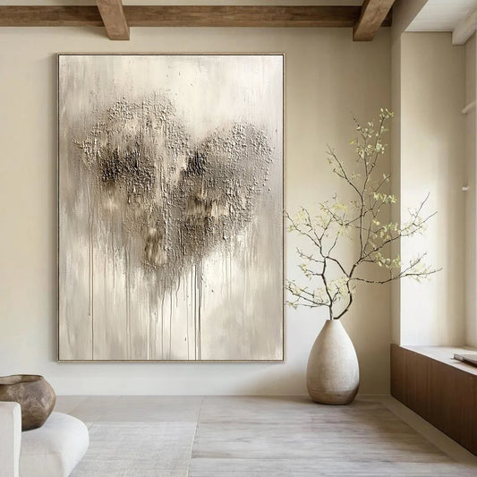 Textured Gray and White Abstract for Industrial - Style Home & Modern Art Gallery STSC519