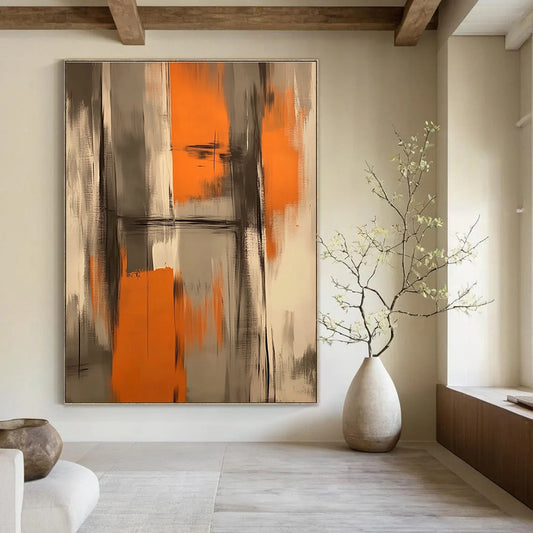 Orange and Grey Abstract for Industrial Loft & Creative Studio STSC782