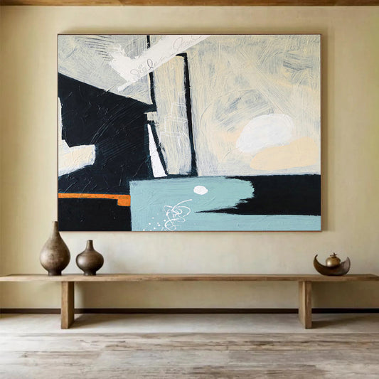 Black - White - Gray Abstract Art for Sophisticated Library DLZ2930