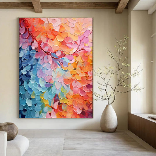 Colorful Leaf Canopy Art for Botanical Garden Café & Eco - Friendly Home DLZ2355
