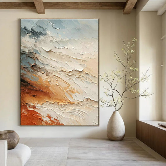 Mixed - Color Textured Art for Luxury Hotel Rooftop Lounges DLZ0116