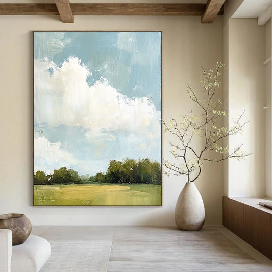 More Big Clouds Over Field for Art - Loving Library & Farmhouse Kitchen STSC874