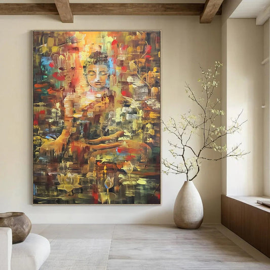 Colorful Buddha Art for Spiritual Retreat & Asian - Inspired Restaurant DLZ2327