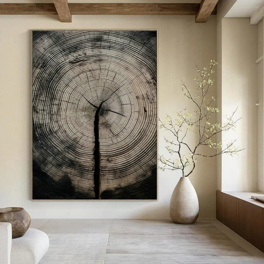 Tree Ring Abstract Art for Living Room & Office DLZ0379