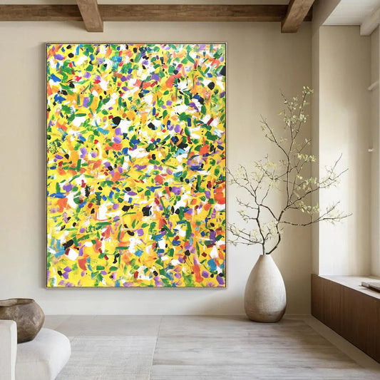Large - Scale Abstract Colorful Splash Art for Living Room & Gallery DLZ2271