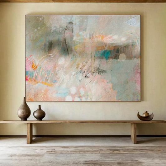 Light - Color Hazy Abstract Art for Spa Retreat Waiting Areas DLZ2587