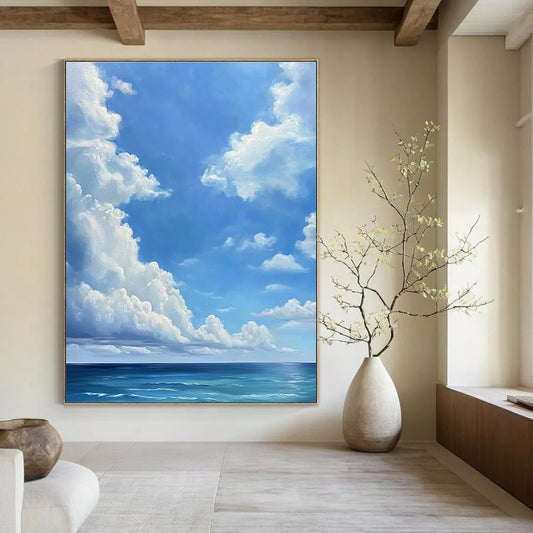 Sky and Sea Landscape for Coastal Home Living Room & Beachfront Hotel Lobby STSC923