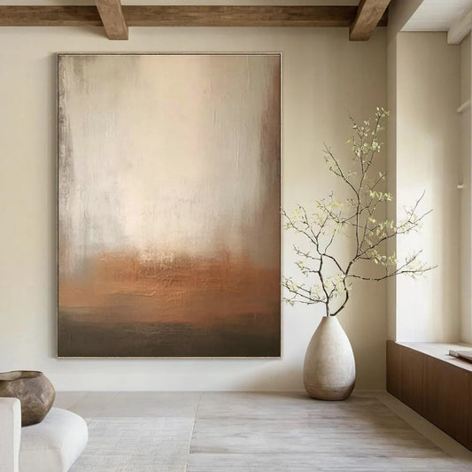 Warm Gradient Abstract Art for Cozy Reading Nook & Rustic Bistro DLZ0831