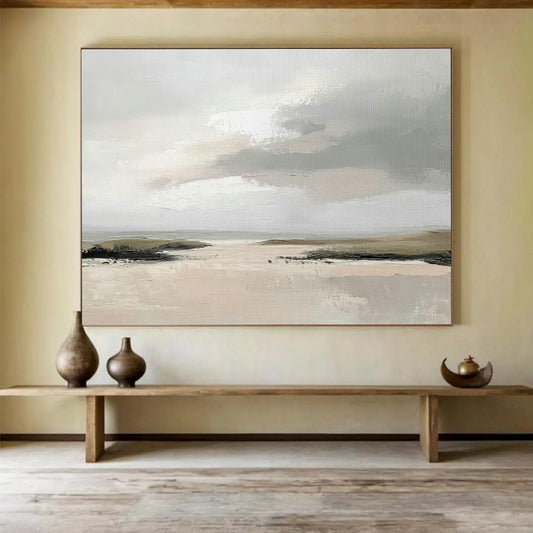 Light - Toned Coastal Abstract Art for Beach House Hallways DLZ2627