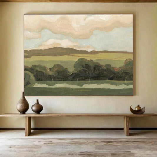Pastoral Landscape Oil Painting for Country - Style Dining Room DLZ2809