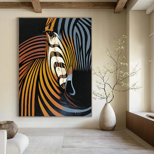 Stylized Zebra Head Art for Modern Art Gallery & Creative Studio DLZ2147