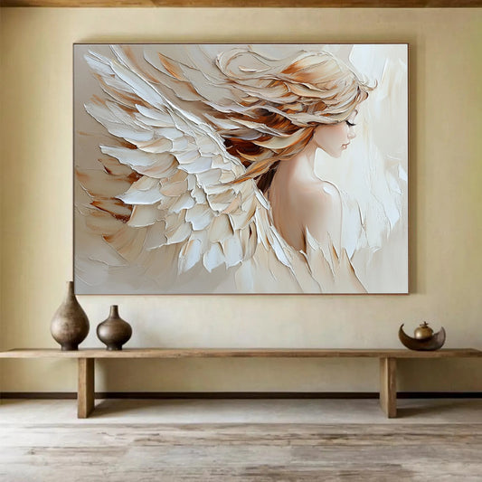 Angelic Figure with Wings Art for Spiritual Retreat & Dreamy Bedroom SC105