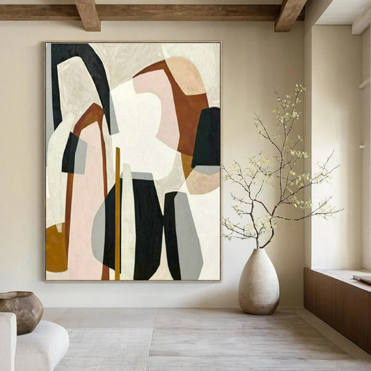 Pastel Geometric Art for Boho - Chic Nursery & Creative Women’s Coworking Space DLZ1515