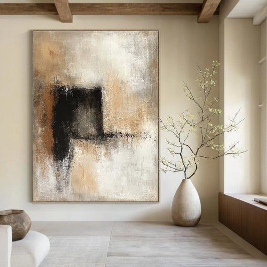 Neutral Tones Abstract for Minimalist Living Room & Corporate Office STSC780