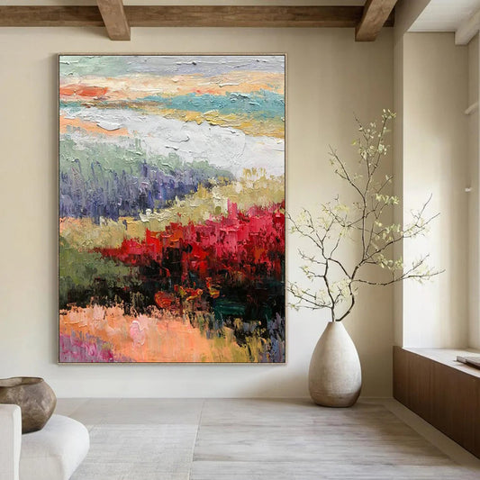 Colorful Landscape Oil Painting for Living Room & Garden Café DLZ1280