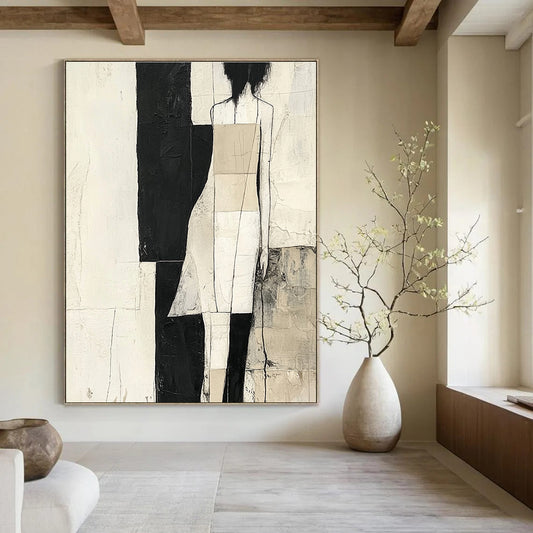 Modern Figure Abstract Art for Studio & Entryway STSC674