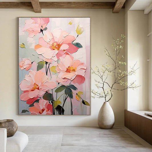 Pink Flower Bouquet Art for Shabby - Chic Home Kitchen & Feminine - Themed Boutique DLZ1535